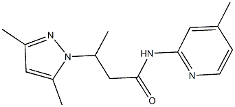 3-(3,5-dimethyl-1H-pyrazol-1-yl)-N-(4-methyl-2-pyridinyl)butanamide Struktur