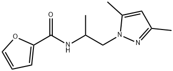 N-[2-(3,5-dimethyl-1H-pyrazol-1-yl)-1-methylethyl]-2-furamide Struktur