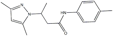 3-(3,5-dimethyl-1H-pyrazol-1-yl)-N-(4-methylphenyl)butanamide Struktur