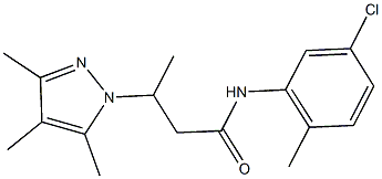 N-(5-chloro-2-methylphenyl)-3-(3,4,5-trimethyl-1H-pyrazol-1-yl)butanamide Struktur