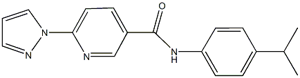 N-(4-isopropylphenyl)-6-(1H-pyrazol-1-yl)nicotinamide Struktur