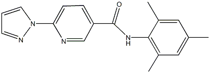 N-mesityl-6-(1H-pyrazol-1-yl)nicotinamide Struktur