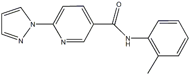 N-(2-methylphenyl)-6-(1H-pyrazol-1-yl)nicotinamide Struktur