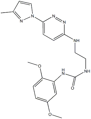 N-(2,5-dimethoxyphenyl)-N'-(2-{[6-(3-methyl-1H-pyrazol-1-yl)-3-pyridazinyl]amino}ethyl)urea Struktur