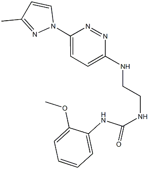 N-(2-methoxyphenyl)-N'-(2-{[6-(3-methyl-1H-pyrazol-1-yl)-3-pyridazinyl]amino}ethyl)urea Struktur