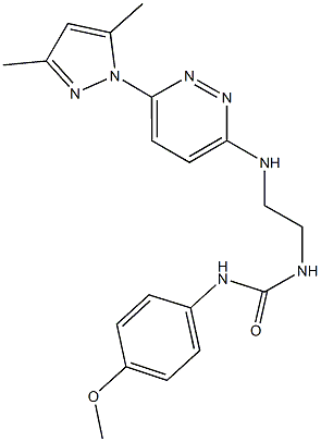 N-(2-{[6-(3,5-dimethyl-1H-pyrazol-1-yl)-3-pyridazinyl]amino}ethyl)-N'-(4-methoxyphenyl)urea Struktur