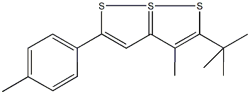 2-tert-butyl-3-methyl-5-(4-methylphenyl)-7lambda~4~-[1,2]dithiolo[5,1-e][1,2]dithiole Struktur