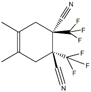 4,5-dimethyl-1,2-bis(trifluoromethyl)-4-cyclohexene-1,2-dicarbonitrile Struktur