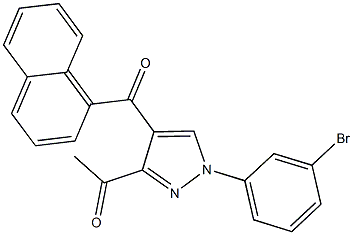 1-[1-(3-bromophenyl)-4-(1-naphthoyl)-1H-pyrazol-3-yl]ethanone Struktur