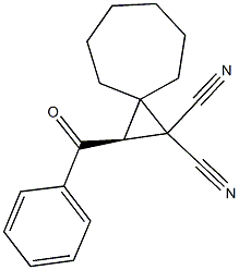 2-benzoylspiro[2.6]nonane-1,1-dicarbonitrile Struktur