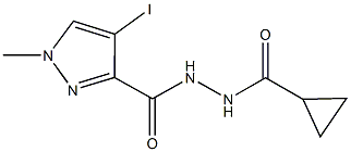 N'-(cyclopropylcarbonyl)-4-iodo-1-methyl-1H-pyrazole-3-carbohydrazide Struktur