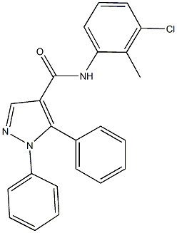 N-(3-chloro-2-methylphenyl)-1,5-diphenyl-1H-pyrazole-4-carboxamide Struktur