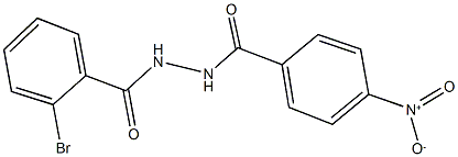 2-bromo-N'-{4-nitrobenzoyl}benzohydrazide Struktur