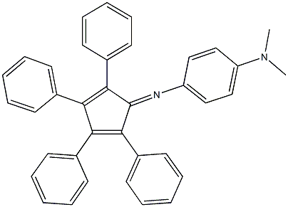 N~1~,N~1~-dimethyl-N~4~-(2,3,4,5-tetraphenyl-2,4-cyclopentadien-1-ylidene)-1,4-benzenediamine Struktur