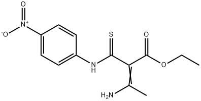 ethyl 3-amino-2-({4-nitroanilino}carbothioyl)-2-butenoate Struktur