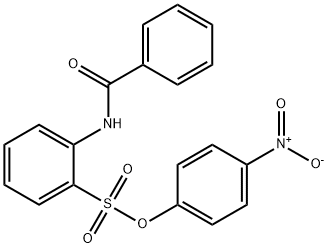 4-nitrophenyl 2-(benzoylamino)benzenesulfonate Struktur