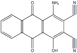 1-amino-4-hydroxy-9,10-dioxo-9,10-dihydro-2,3-anthracenedicarbonitrile Struktur