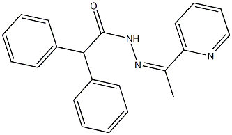 2,2-diphenyl-N'-[1-(2-pyridinyl)ethylidene]acetohydrazide Struktur