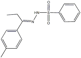 N'-[1-(4-methylphenyl)propylidene]benzenesulfonohydrazide Struktur