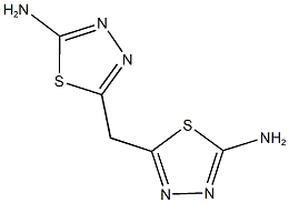 5-[(5-amino-1,3,4-thiadiazol-2-yl)methyl]-1,3,4-thiadiazol-2-ylamine Struktur