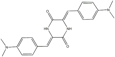 3,6-bis[4-(dimethylamino)benzylidene]-2,5-piperazinedione Struktur