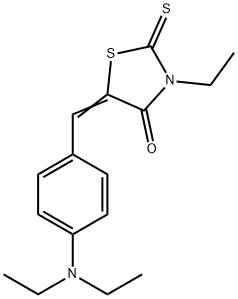 5-[4-(diethylamino)benzylidene]-3-ethyl-2-thioxo-1,3-thiazolidin-4-one Struktur