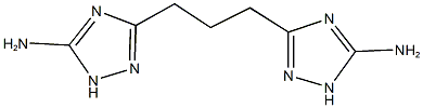 5-[3-(3-amino-1H-1,2,4-triazol-5-yl)propyl]-1H-1,2,4-triazol-3-amine Struktur