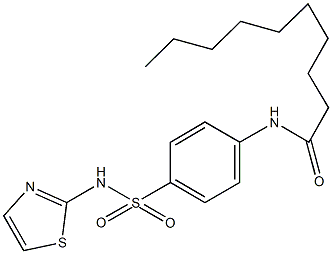 N-{4-[(1,3-thiazol-2-ylamino)sulfonyl]phenyl}decanamide Struktur