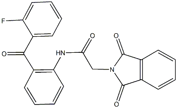 2-(1,3-dioxo-1,3-dihydro-2H-isoindol-2-yl)-N-[2-(2-fluorobenzoyl)phenyl]acetamide Struktur