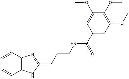 N-[3-(1H-benzimidazol-2-yl)propyl]-3,4,5-trimethoxybenzamide Struktur