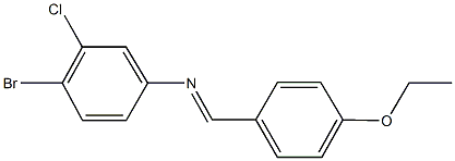 N-(4-bromo-3-chlorophenyl)-N-(4-ethoxybenzylidene)amine Struktur