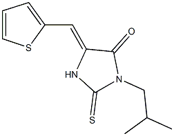 3-isobutyl-5-(2-thienylmethylene)-2-thioxo-4-imidazolidinone Struktur