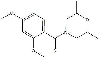 4-(2,4-dimethoxybenzothioyl)-2,6-dimethylmorpholine Struktur