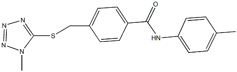 N-(4-methylphenyl)-4-{[(1-methyl-1H-tetraazol-5-yl)sulfanyl]methyl}benzamide Struktur