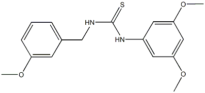 N-(3,5-dimethoxyphenyl)-N'-(3-methoxybenzyl)thiourea Struktur