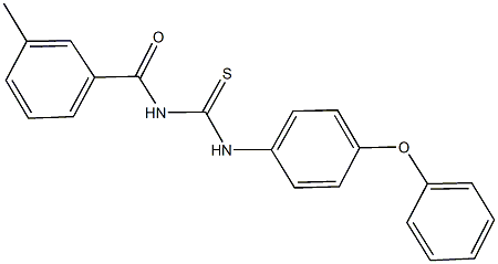 N-(3-methylbenzoyl)-N'-(4-phenoxyphenyl)thiourea Struktur