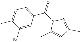 1-(3-bromo-4-methylbenzoyl)-3,5-dimethyl-1H-pyrazole Struktur