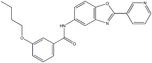 3-butoxy-N-[2-(3-pyridinyl)-1,3-benzoxazol-5-yl]benzamide Struktur