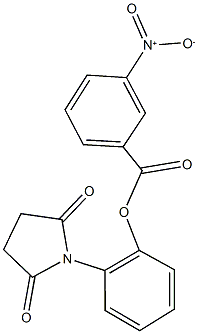 2-(2,5-dioxo-1-pyrrolidinyl)phenyl 3-nitrobenzoate Struktur