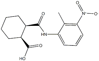 2-({3-nitro-2-methylanilino}carbonyl)cyclohexanecarboxylic acid Struktur