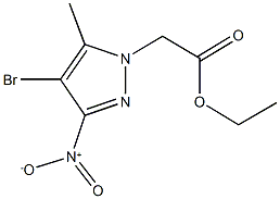 ethyl {4-bromo-3-nitro-5-methyl-1H-pyrazol-1-yl}acetate Struktur