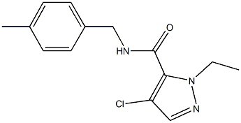 4-chloro-1-ethyl-N-(4-methylbenzyl)-1H-pyrazole-5-carboxamide Struktur