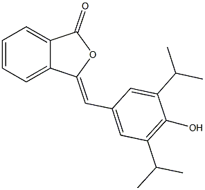 3-(4-hydroxy-3,5-diisopropylbenzylidene)-2-benzofuran-1(3H)-one Struktur