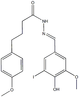 N'-(4-hydroxy-3-iodo-5-methoxybenzylidene)-4-(4-methoxyphenyl)butanohydrazide Struktur