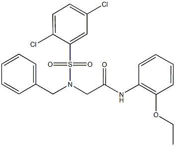 2-{benzyl[(2,5-dichlorophenyl)sulfonyl]amino}-N-(2-ethoxyphenyl)acetamide Struktur