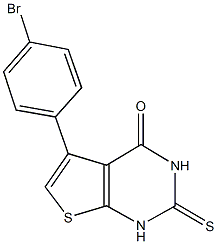 5-(4-bromophenyl)-2-thioxo-2,3-dihydrothieno[2,3-d]pyrimidin-4(1H)-one Struktur