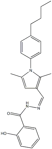 N'-{[1-(4-butylphenyl)-2,5-dimethyl-1H-pyrrol-3-yl]methylene}-2-hydroxybenzohydrazide Struktur