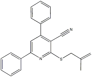 2-[(2-methyl-2-propenyl)sulfanyl]-4,6-diphenylnicotinonitrile Struktur