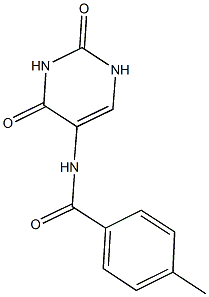 N-(2,4-dioxo-1,2,3,4-tetrahydro-5-pyrimidinyl)-4-methylbenzamide Struktur