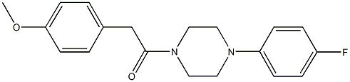 1-(4-fluorophenyl)-4-[(4-methoxyphenyl)acetyl]piperazine Struktur